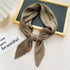 Pleated Print Silk Scarf - 70x70cm