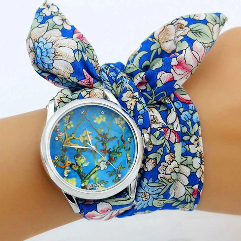 Shsby Ladies Fabric Wristwatch - Elegant Design