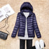 Women’s Lightweight Hooded Puffer Jacket in 15 Colours