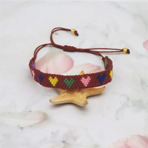 ZHONGVI Miyuki Heart Adjustable Bracelet