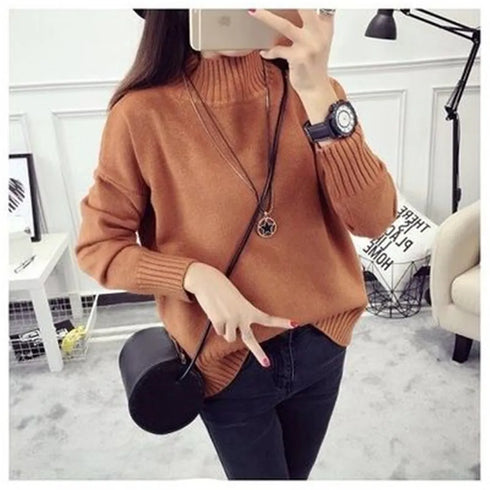 Cashmere Feel Turtleneck Sweater for Women
