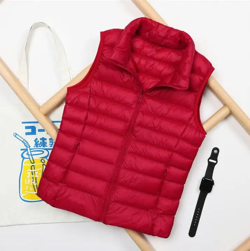 Women's Ultra-light Down Vest for Autumn and Winter
