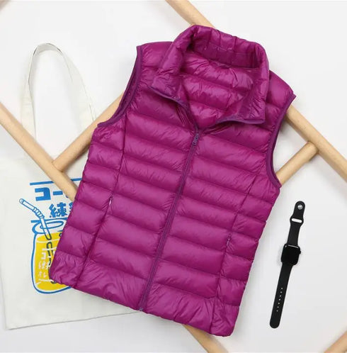 Women's Ultra-light Down Vest for Autumn and Winter