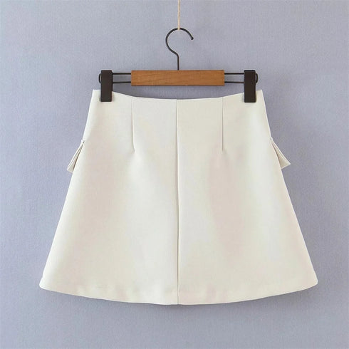 XEASY Women's Tweed Blazer and Skirt Suit Set