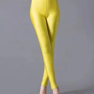 Women Shiny Pant Leggings Hot Selling Leggings Fluorescent