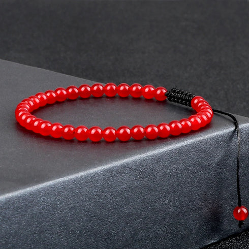 4MM Natural Stone Round Beads Bracelet