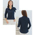 GAOKE OL Work Wear White Blue Blouse Long Sleeve Turn-down Collar Formal Elegant Female Shirt Ladies Tops School