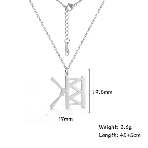 Lemegeton Stainless Steel Music Necklace Pendant for Women