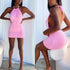 Sexy Bodycon Mini Dress Backless Spaghetti Straps Halter Outfits