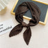 Pleated Print Silk Scarf - 70x70cm