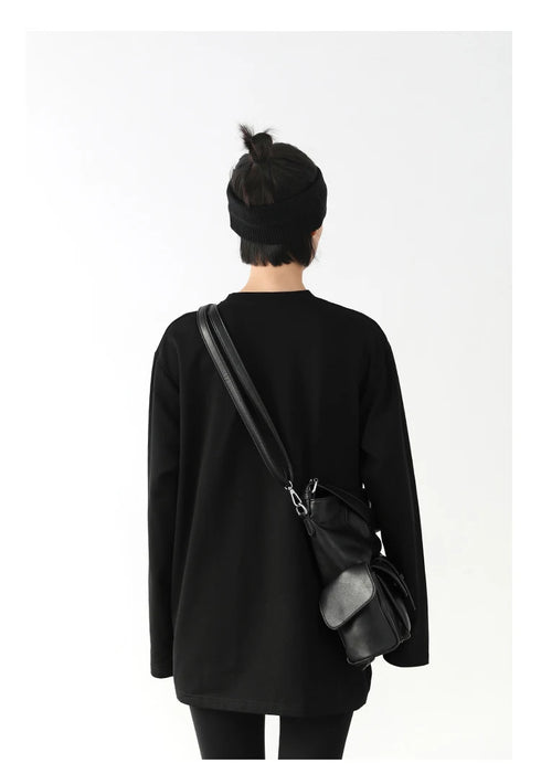 Chic Ven Women's Loose Long Sleeve O-Neck T-Shirt