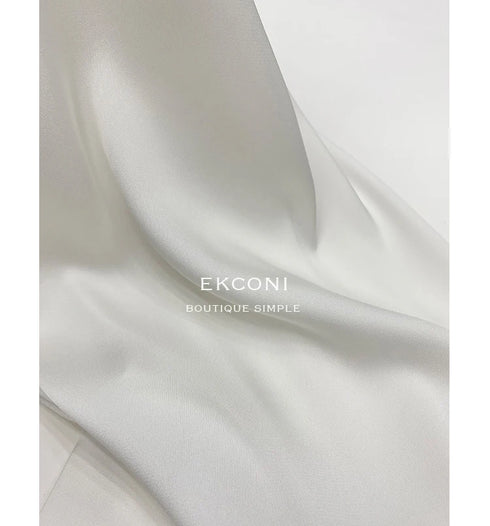 Elegant Satin Silk Blouse with Turn Down Collar