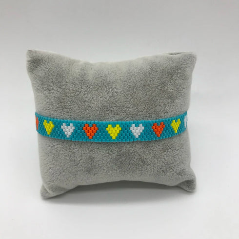 Handmade MIYUKI Bead Rainbow Heart Star Bracelet