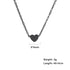 Mini Black Heart Pendant Necklace for Women