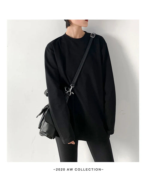 Chic Ven Women's Loose Long Sleeve O-Neck T-Shirt