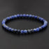 4mm Natural Stone Lapis Lazuli Bead Stretch Bracelet for All