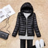 Women’s Lightweight Hooded Puffer Jacket in 15 Colours