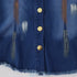 Women's Flared Denim Jeans with Ripped Detail
