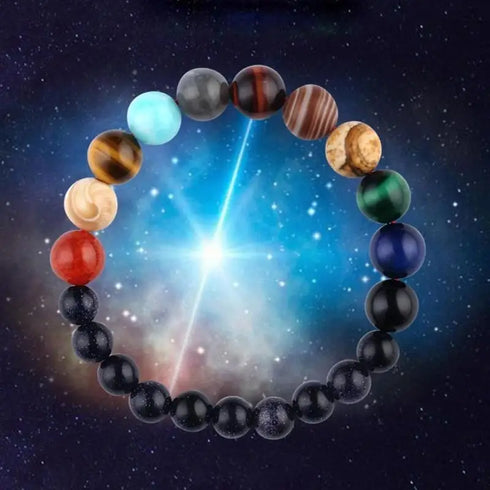 Eight Planets Bead Bracelet - Natural Stone Yoga Accessory