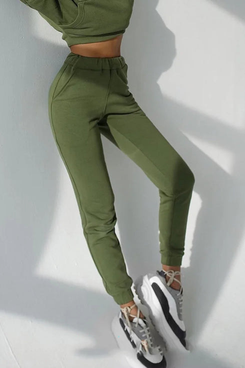 Women's Fleece Hooded Tracksuit Set