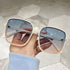 Retro Square Sunglasses for Women with Gradient Lenses
