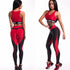 Heart Shape High Waist Leggings in Red and Black