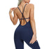 Women Jumpsuit Fitness Crisscross Backless Bodysuits Gym Active Sport One Piece Summer Casual Wear Sexy
