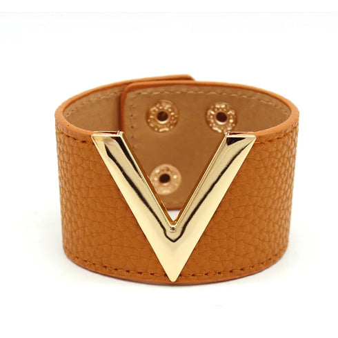 Europe Crack Leather Bracelet For Women Femme Punk Style Soft Jewellery