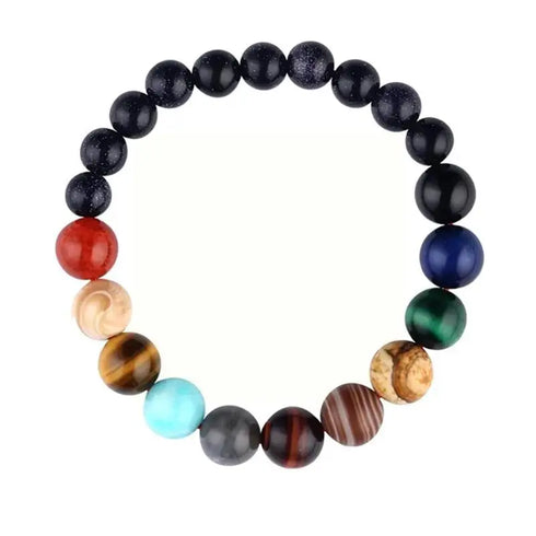 Eight Planets Bead Bracelet - Natural Stone Yoga Accessory