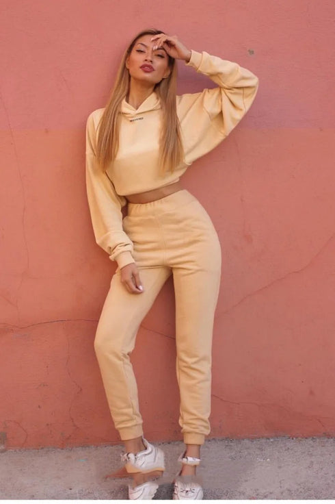 Women's Fleece Hooded Tracksuit Set