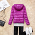 Women’s Lightweight Hooded Puffer Jacket in 15 Colours