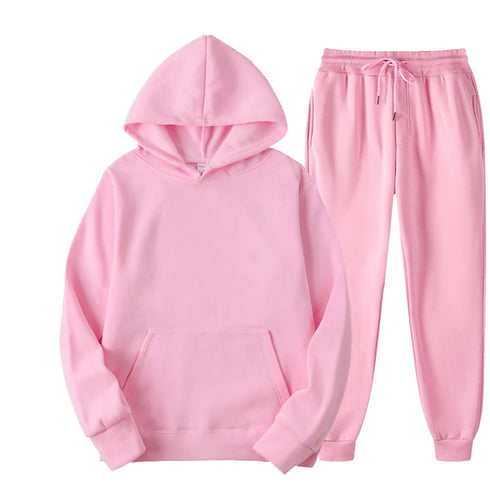 Women's Fleece Hooded Tracksuit Set