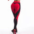 Heart Shape High Waist Leggings in Red and Black