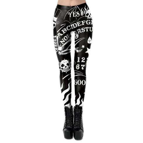 Gothic Steampunk Print Leggings for Women