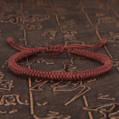 Lucky Red Rope Braided Adjustable Charm Bracelet
