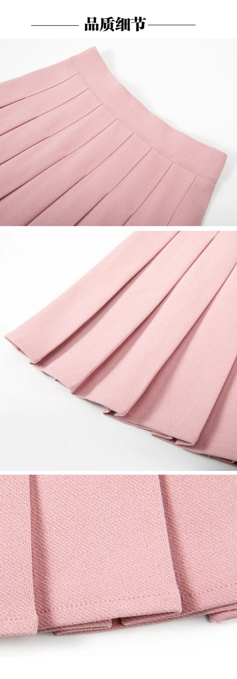 Pleated High Waist Mini Skirt - Kawaii Punk Style