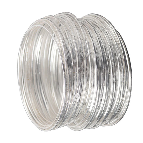 50 Bulk Ultrathin Silver Colour Bangle Bracelets