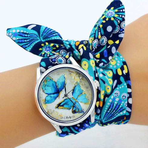 Shsby Ladies Fabric Wristwatch - Elegant Design
