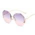 Luxury Round Gradient Sunglasses for Women - UV400 Protection