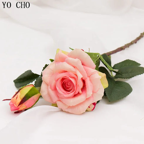 Real Touch Rose Christmas Decorations - Silk Flowers