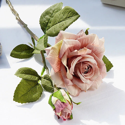 Real Touch Rose Christmas Decorations - Silk Flowers