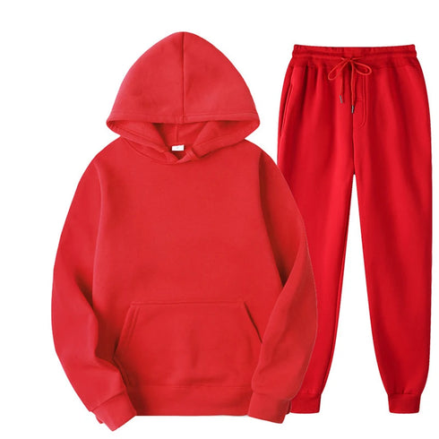 Women's Fleece Hooded Tracksuit Set