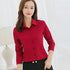 GAOKE OL Work Wear White Blue Blouse Long Sleeve Turn-down Collar Formal Elegant Female Shirt Ladies Tops School
