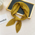 Pleated Print Silk Scarf - 70x70cm