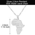 Anniyo Africa Map Pendant Necklace - Silver & Gold