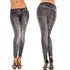 Classic Stretchy Slim Leggings in Imitation Denim
