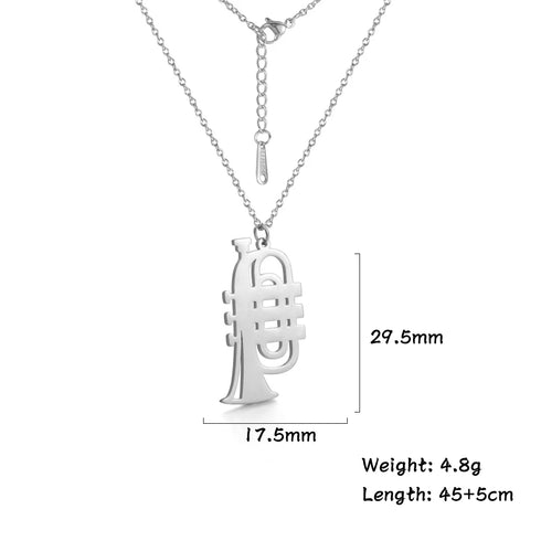 Lemegeton Stainless Steel Music Necklace Pendant for Women