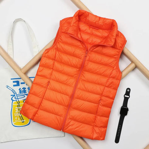 Women's Ultra-light Down Vest for Autumn and Winter