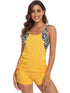 Leopard Print Splicing High Waist Tankini Swimsuit