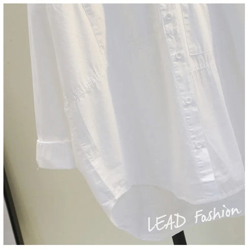 Elegant White Long Sleeve Casual Blouse for Women